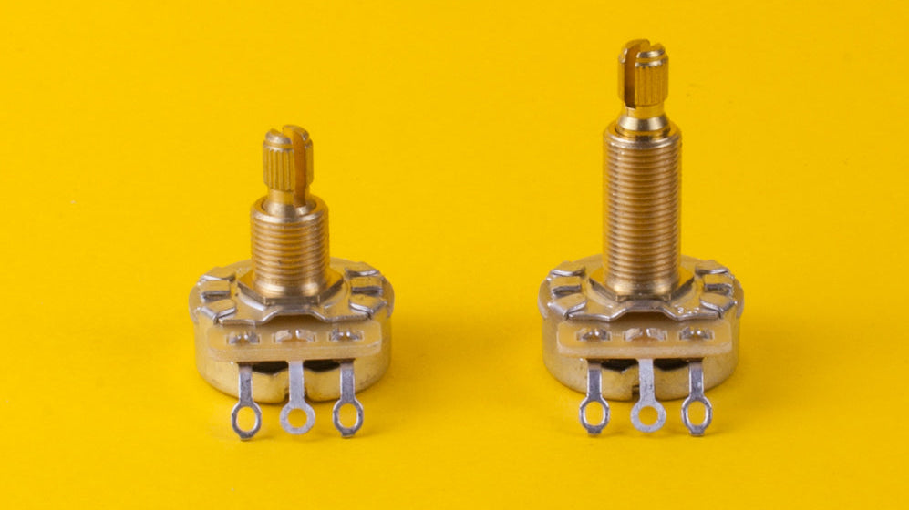 Short shaft or long shaft bushing pots for my Les Paul, which will I need?