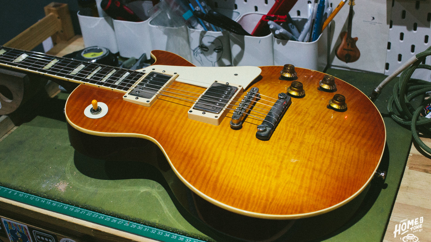 Full 'Burst' style re-wire for an incredible 80/81 Tokai LS120