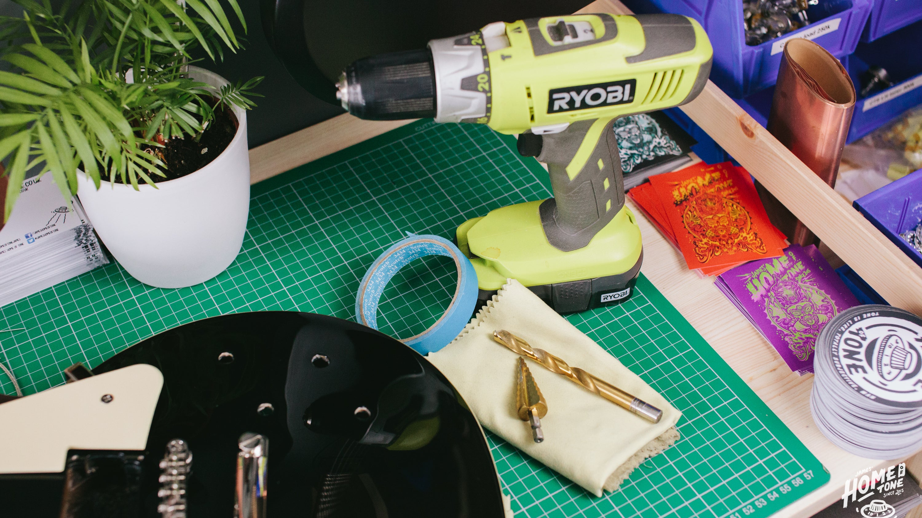 How to Guide - Les Paul Re-Wire Pt.2 Drilling out the pot mounting holes to suit CTS/imperial sized pots