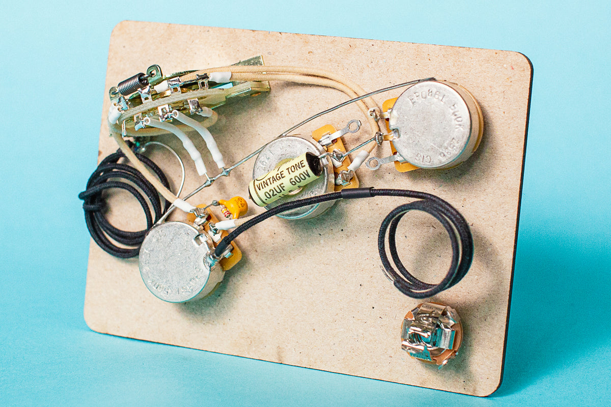 Home of Tone Signature Series left handed HSS Strat wiring harness loom kit