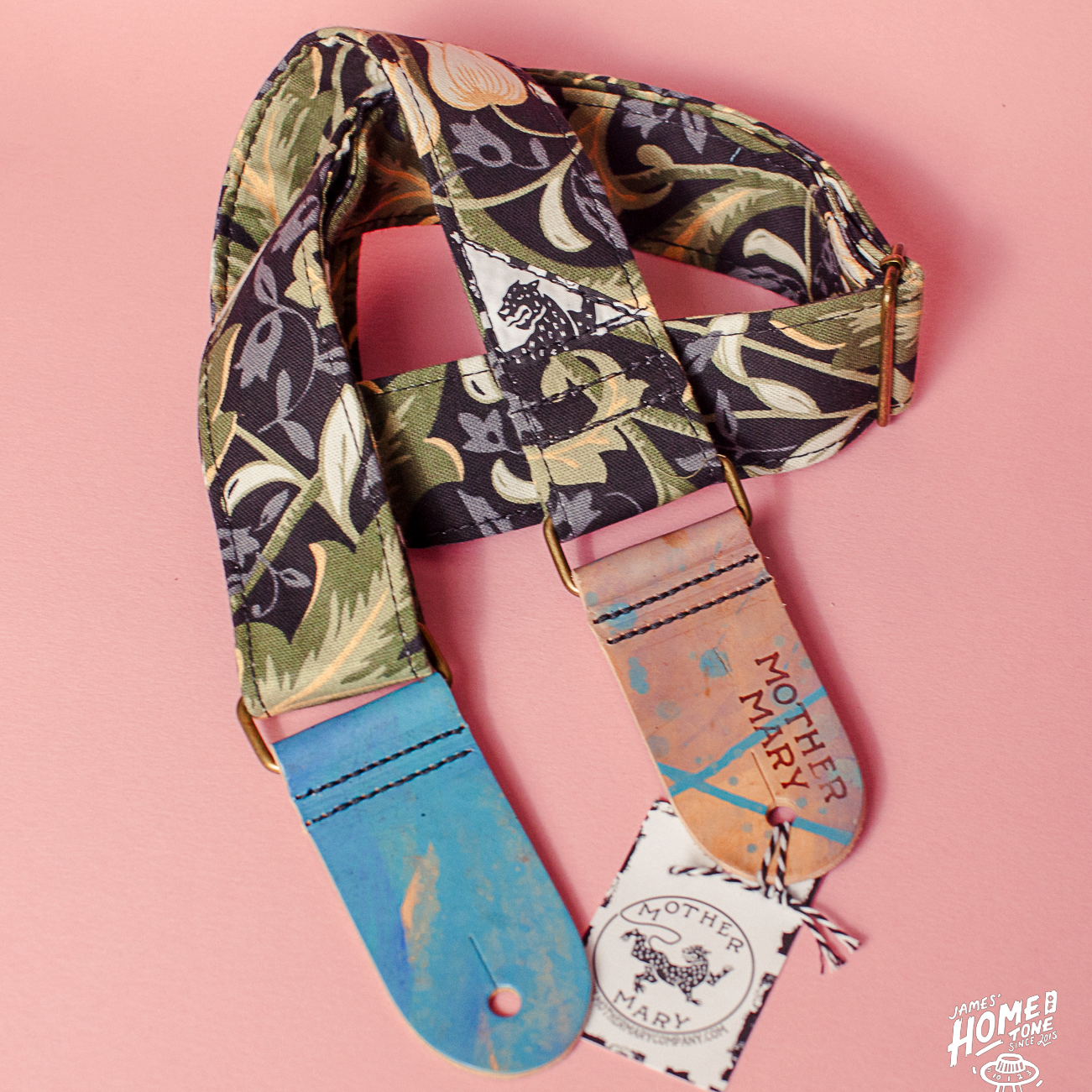 Mother Mary Company guitar strap Saltburn floral 1