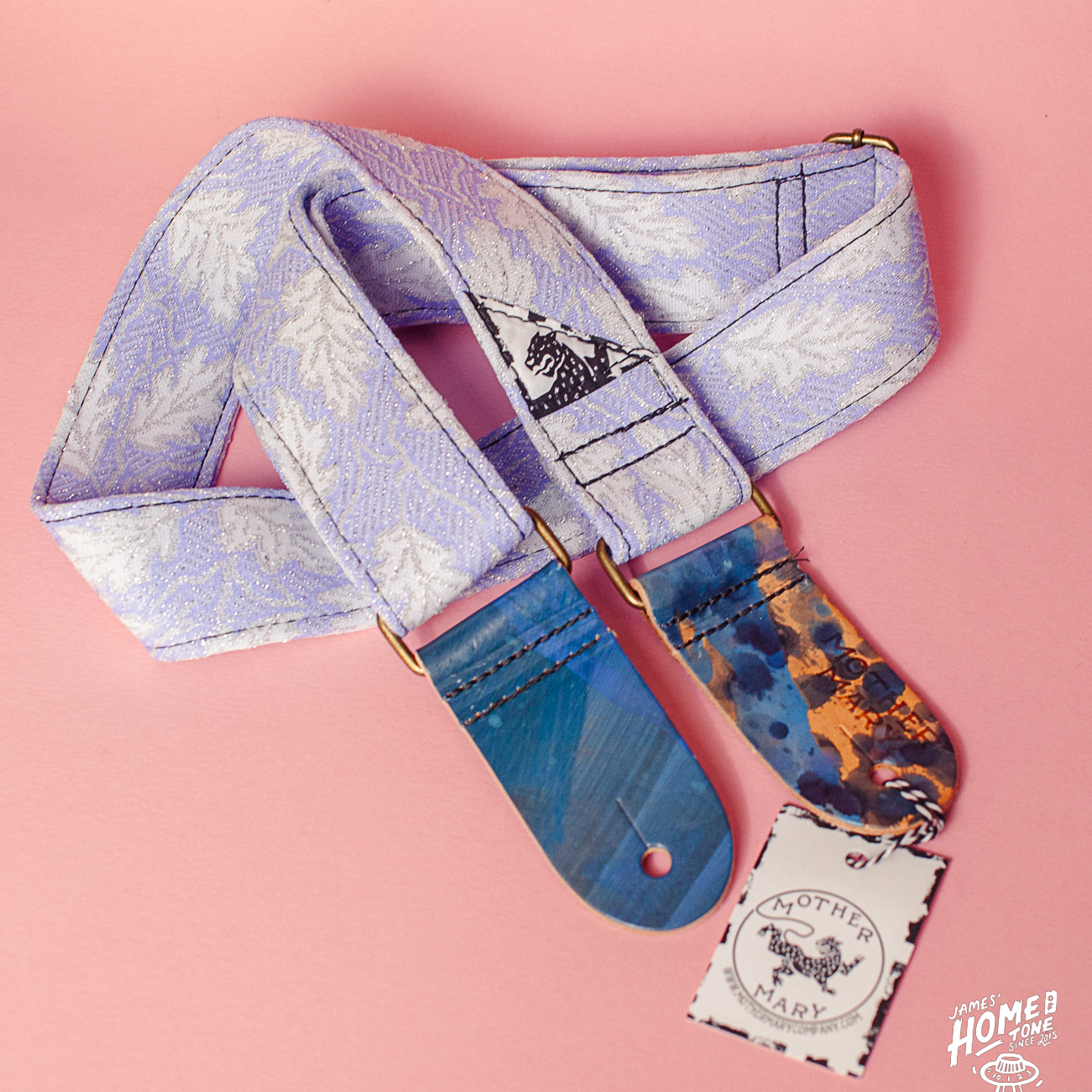 Mother Mary Company guitar strap The Lavender leaf 1