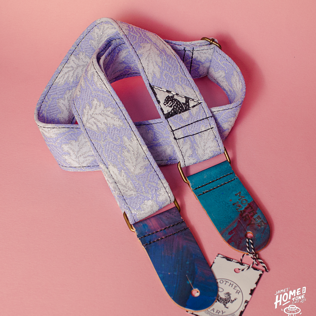 Mother Mary Company guitar strap The Lavender leaf 2
