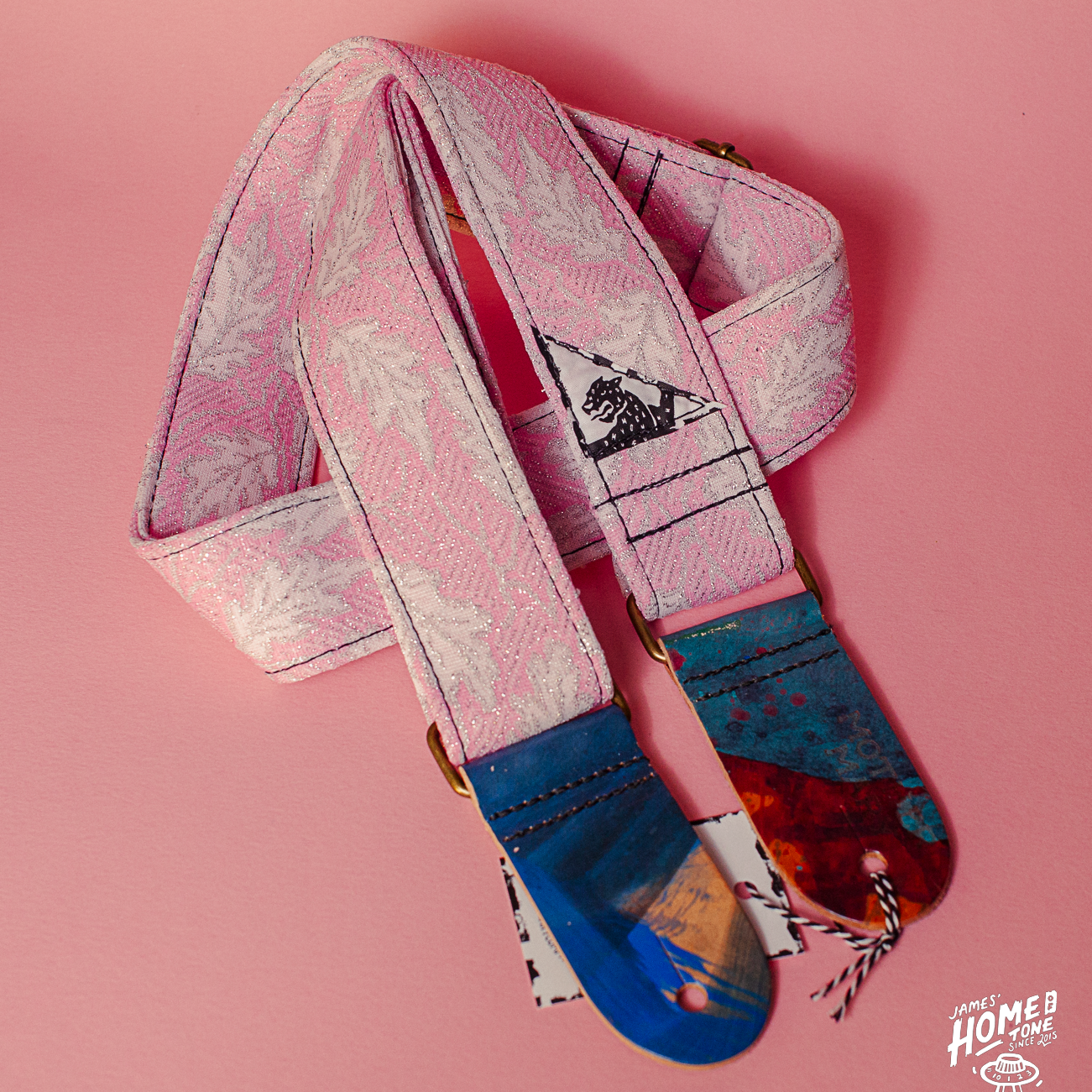Mother Mary Company guitar strap The Pink Leaf 2
