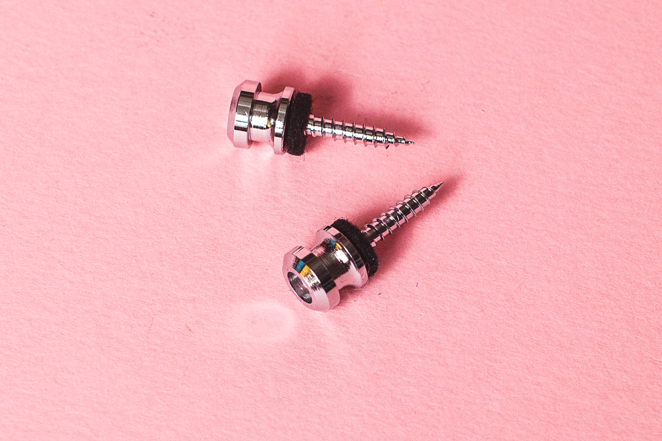 Schaller S-Lock strap buttons in chrome