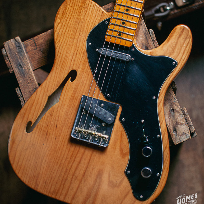 A Fender Telecaster Thinline model with relic finish and custom McNelly Pickups