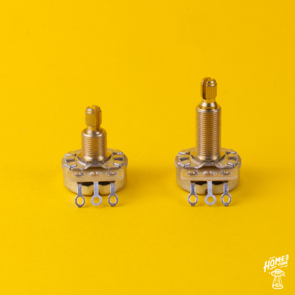 Short shaft or long shaft bushing pots for my Les Paul, which will I need?