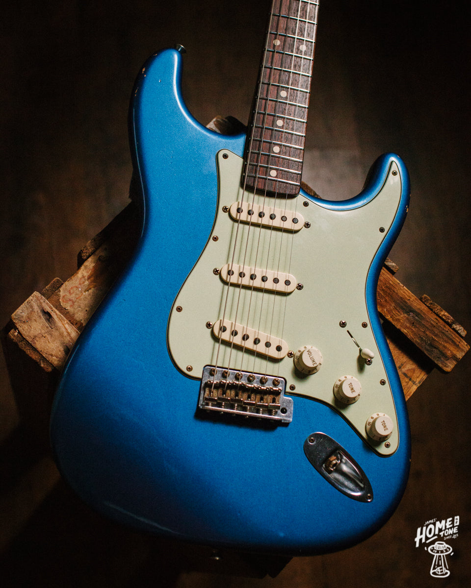 Hand cut top nut and setup for a very nice '60 Custom Shop Strat