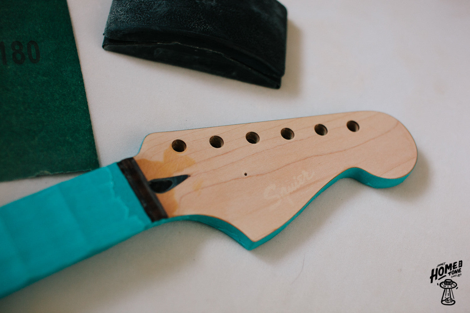 Project Offset Phase four! - Headstock refin and bone nut install