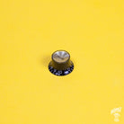 Gibson style black and silver volume reflector cap control knob