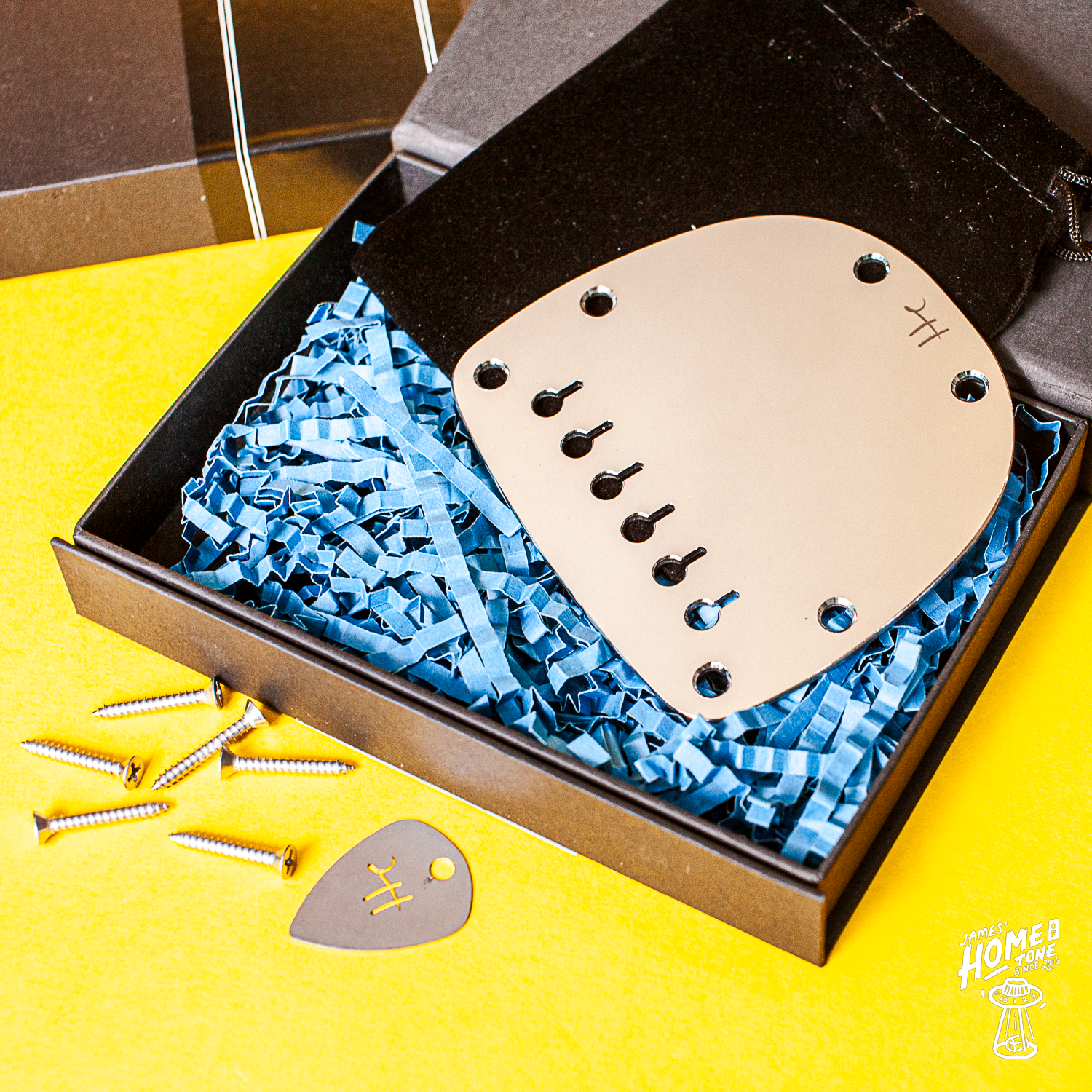 Halon Guitar Parts hardtail vibrato plate in chrome 