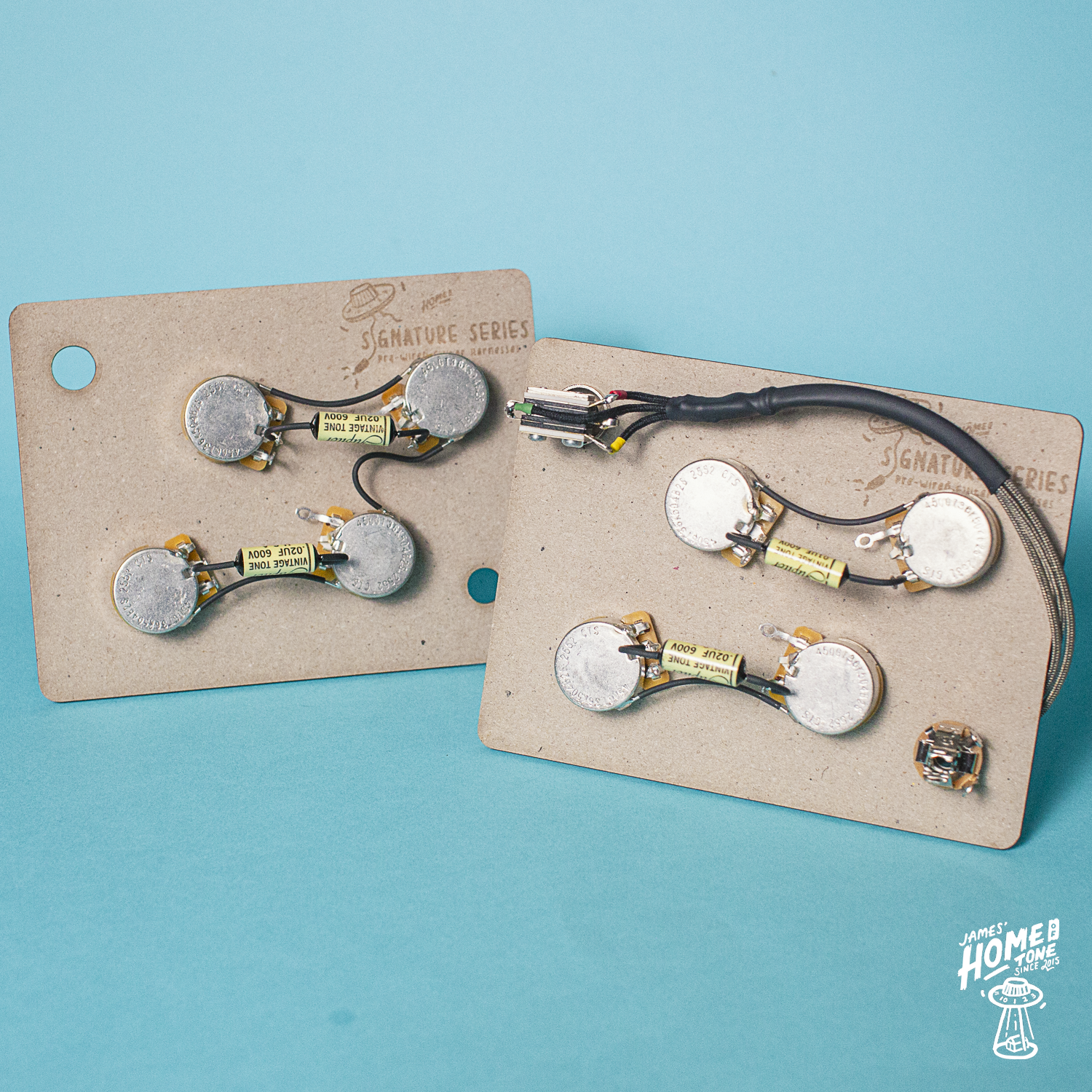 Home of Tone Signature Series 50s style Les Paul long shaft pre wired pots harness loom kits
