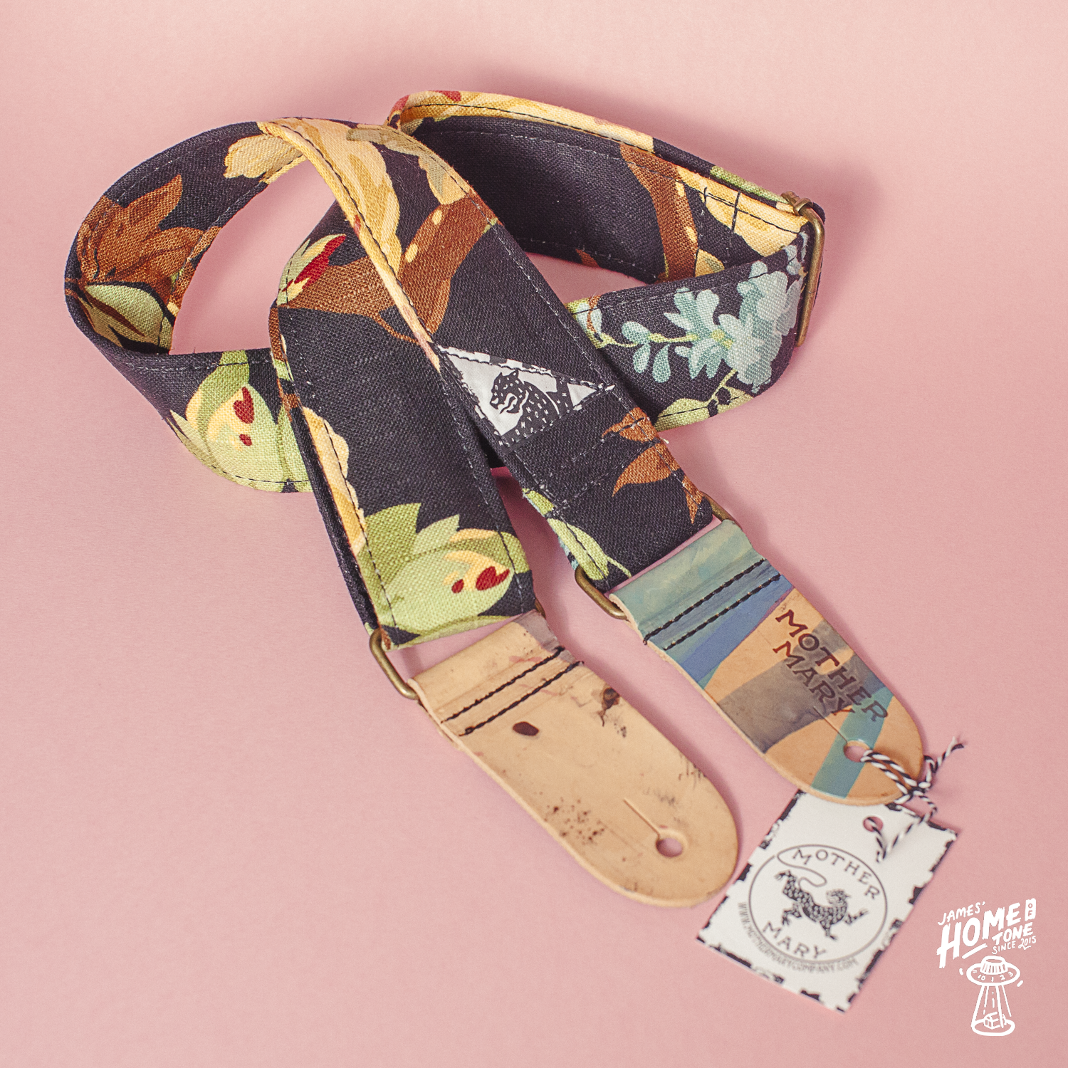 Mother Mary Company 'Night Garden' guitar strap