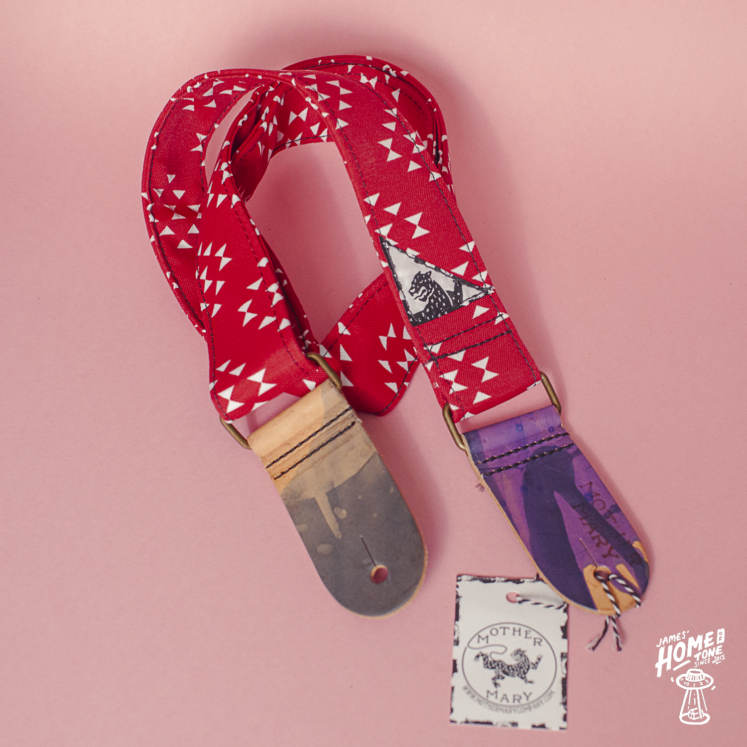 Mother Mary Company Red Pony guitar strap 1