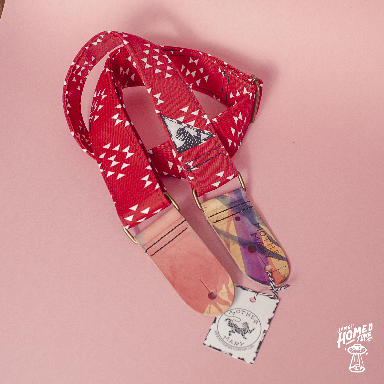 Mother Mary Company Red Pony guitar strap 2