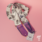 Mother Mary Company White Paisley guitar strap 1