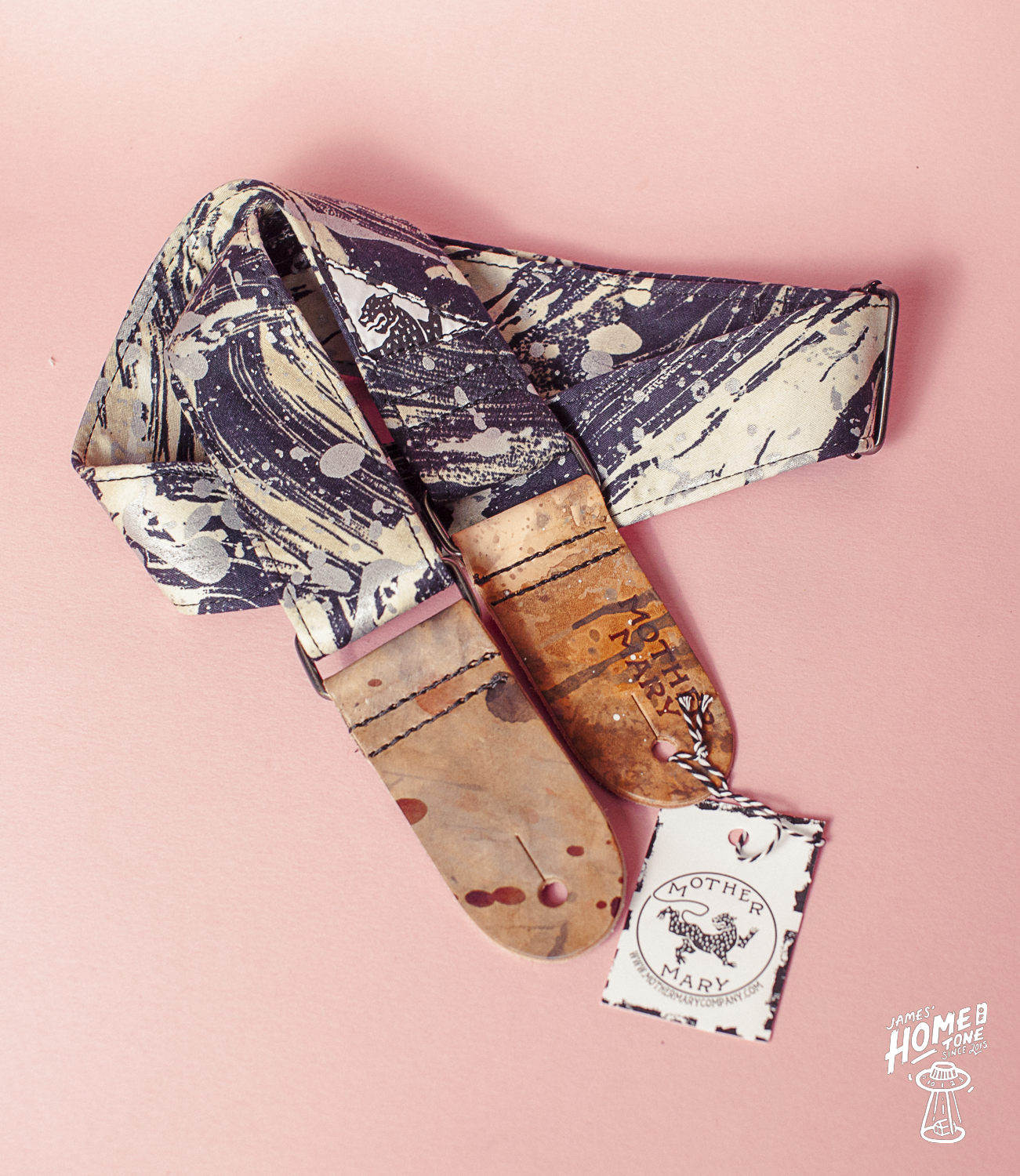 Mother Mary Company guitar strap Pollock 1