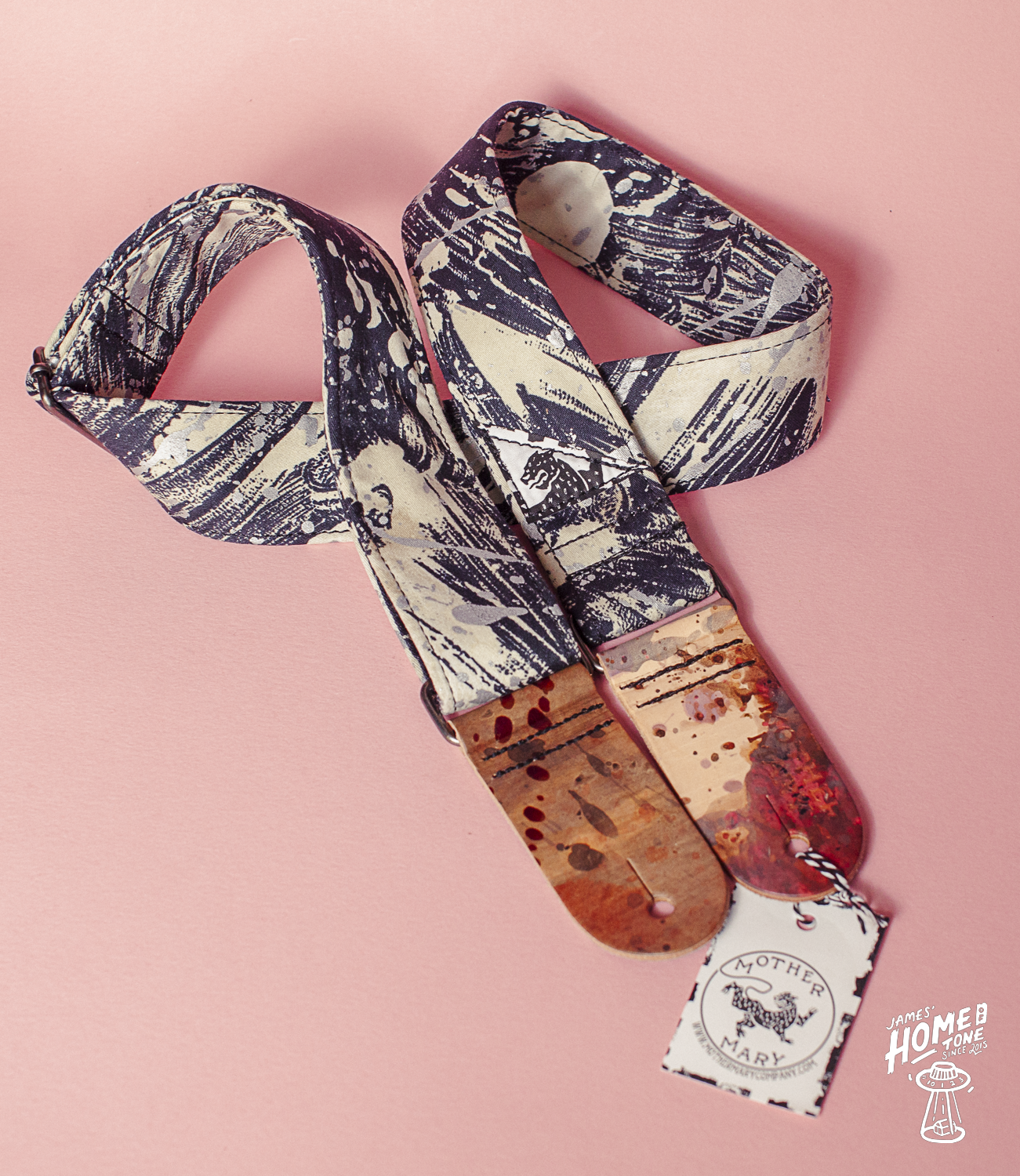 Mother Mary Company guitar strap Pollock 2