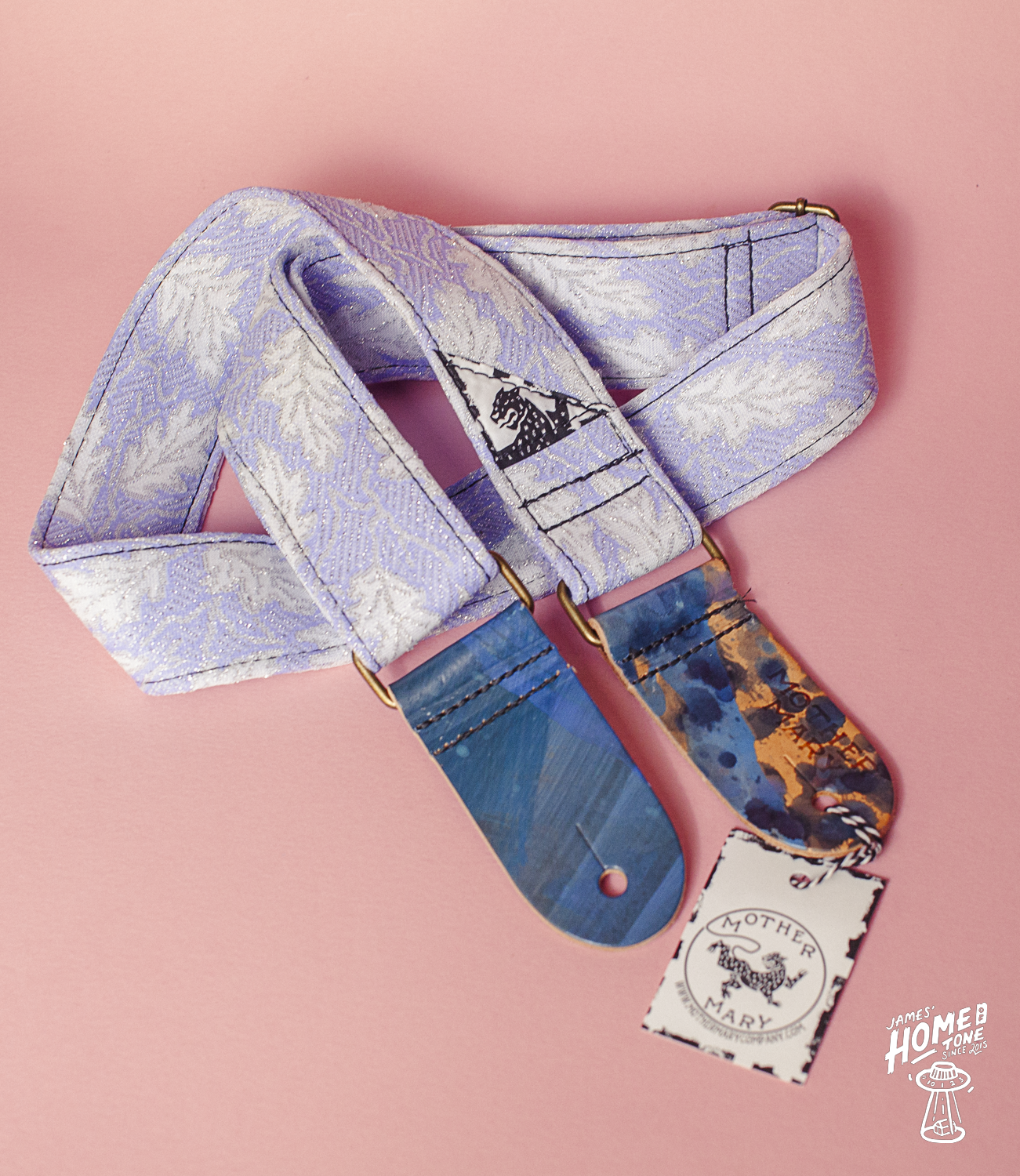 Mother Mary Company guitar strap The Lavender leaf 1