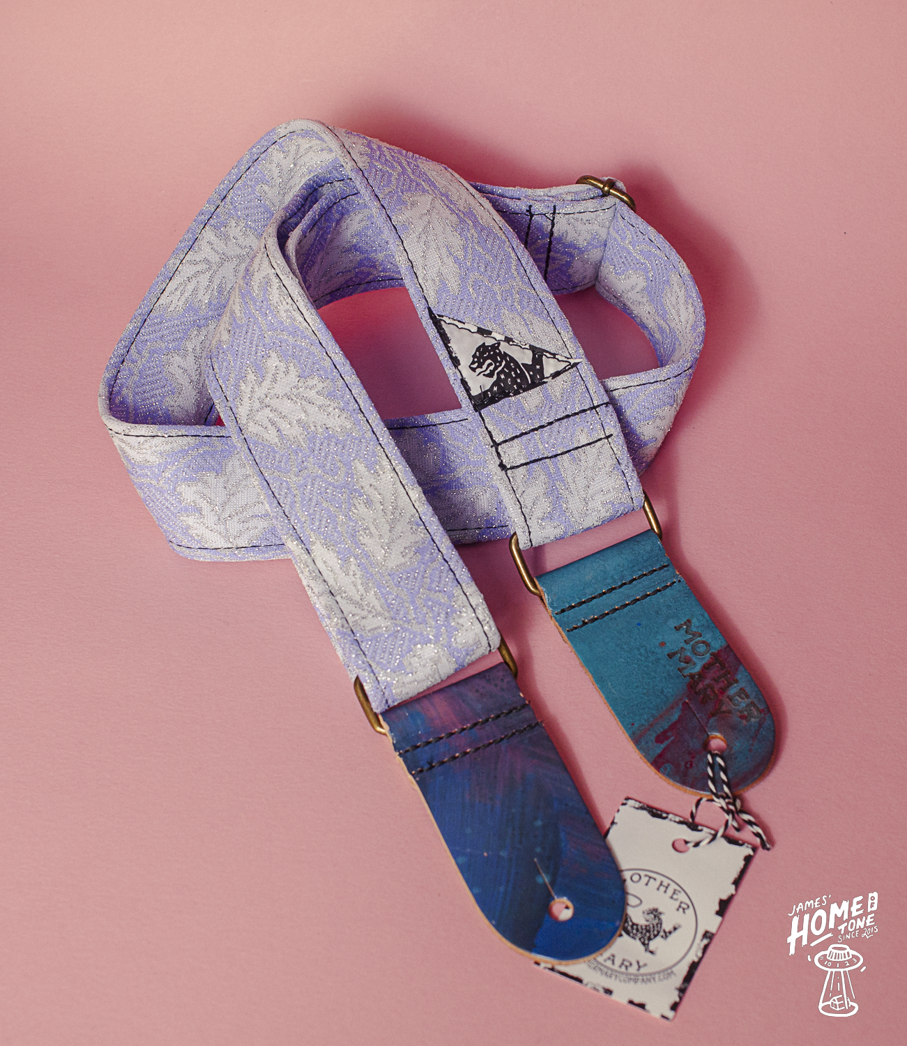 Mother Mary Company guitar strap The Lavender leaf 2