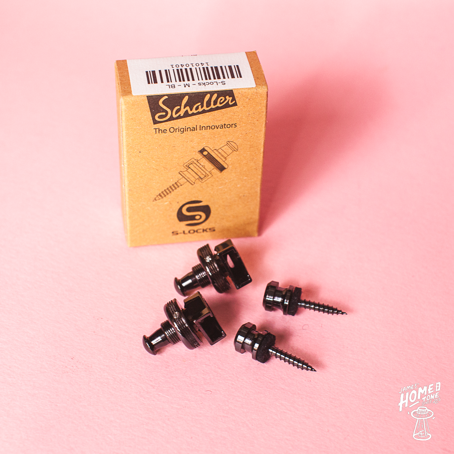 Schaller S-Lock strap lock set in black