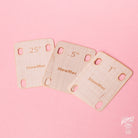 StewMac shaped neck heel shims for guitar in 0.25 degree, 0.5 degree and 1 degree angles