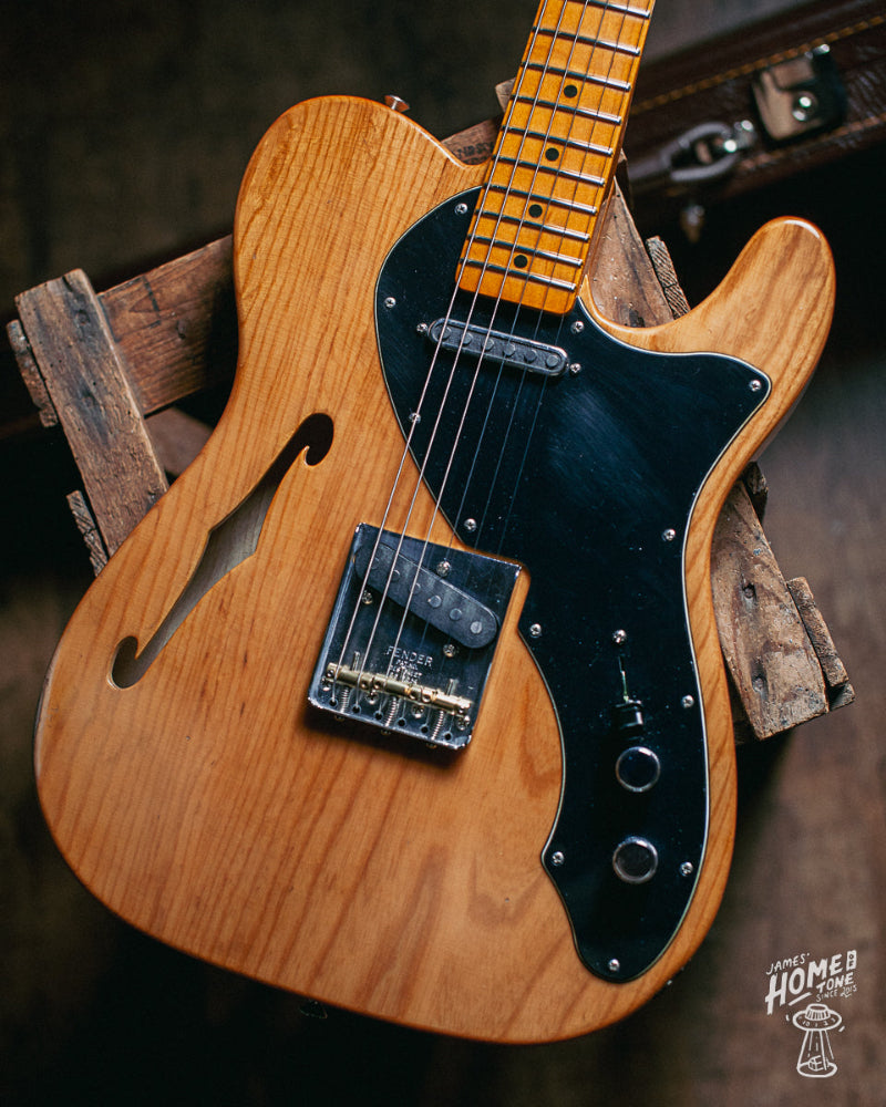 A Fender Telecaster Thinline model with relic finish and custom McNelly Pickups